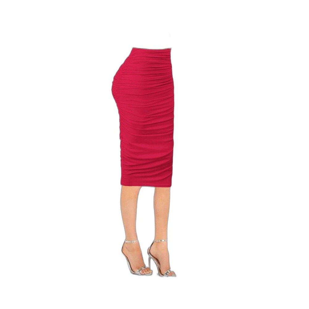 Red Ruffle skirt figure-hugging Y2K Fashion size S slim fit bodycon party club